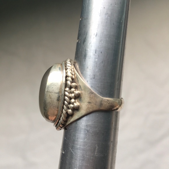 Vintage 925 sterling silver smoky quartz ring - Picture 5 of 8